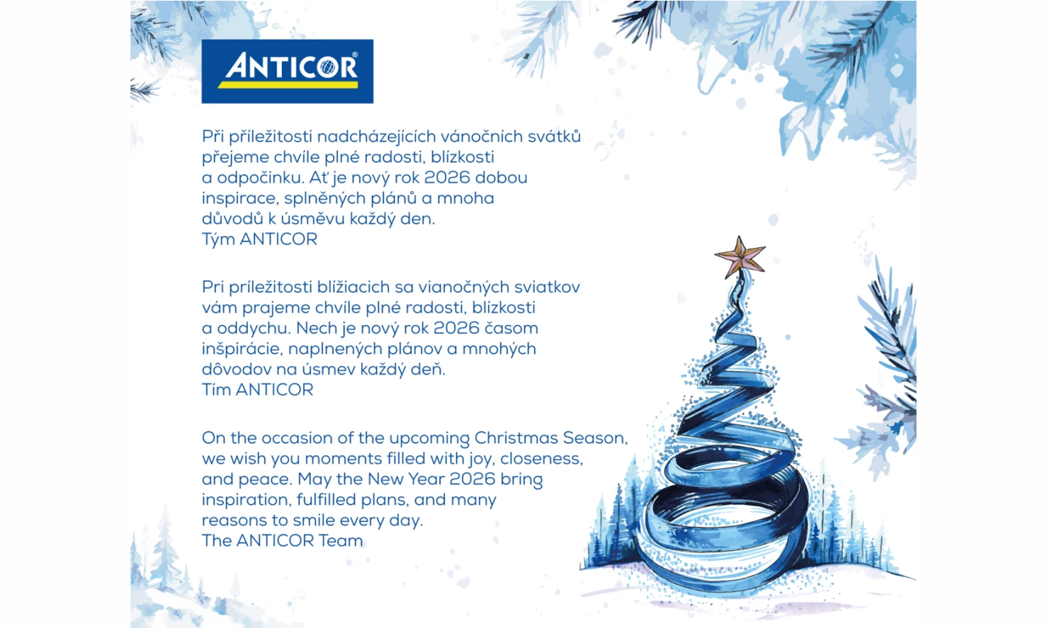 Od 16.12.2025 do 4.1.2026 bude firma uzavřena